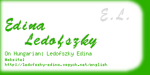 edina ledofszky business card